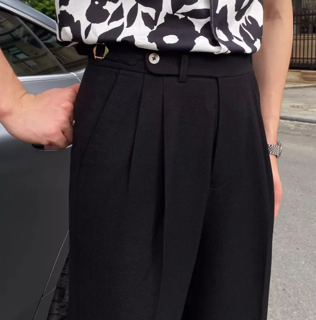 Retro High-Waist Trousers