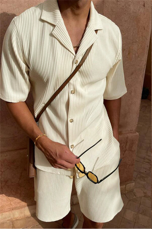 Corduroy short sleeve shirt