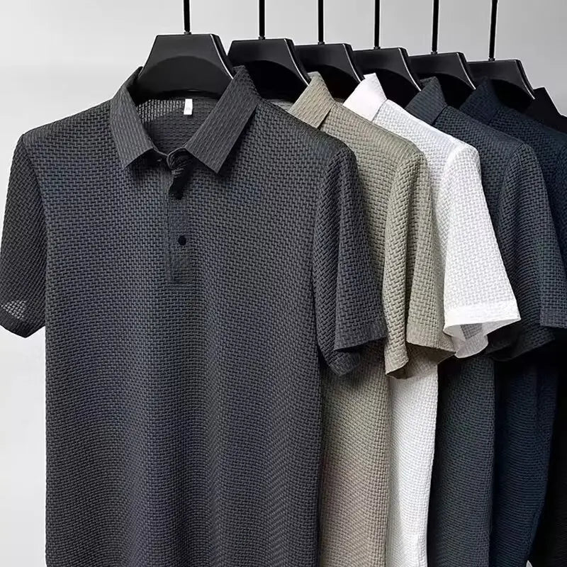 Lop-up Hollow Short-sleeved Polo